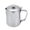 Fealay Espresso Cup Creamer Stainless Steel Cup Mug Milk Frothing Pitcher Jug with Lid for Latte Coffee Art view 4