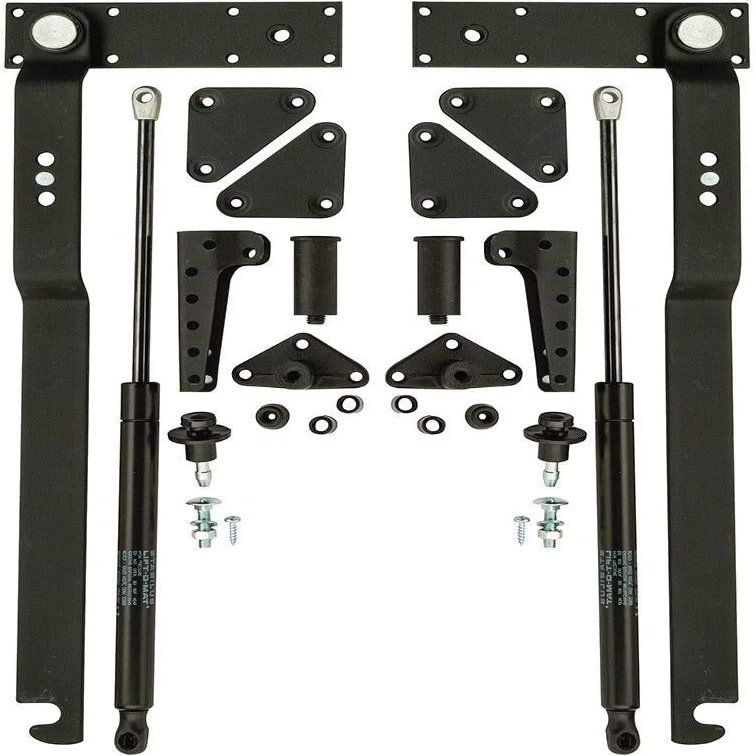 Hiddenbed Murphy Bed and Desk Combo Hardware Kit Mechanism, Single, Black