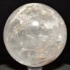 2.6" Clear Quartz Sphere Natural Crystal Decor Ball Polished Sparkling Mineral Universal Stone - India + Stand view 1
