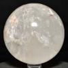 2.6" Clear Quartz Sphere Natural Crystal Decor Ball Polished Sparkling Mineral Universal Stone - India + Stand view 2