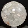 2.6" Clear Quartz Sphere Natural Crystal Decor Ball Polished Sparkling Mineral Universal Stone - India + Stand view 3