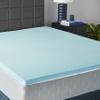 Amazon Basics Cooling Gel-Infused Memory Foam Queen Mattress Topper, CertiPUR-US Certified, 2 Inches, Blue view 1