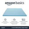 Amazon Basics Cooling Gel-Infused Memory Foam Queen Mattress Topper, CertiPUR-US Certified, 2 Inches, Blue view 2