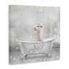 Stupell Industries Baby Llama Bath Time Cute Animal Design, Designed by Kim Allen Wall Art, 24 x 1.5 x 24, Canvas view 3