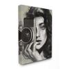Stupell Industries Portrait of a Female Photographer Black and White Drawing view 1