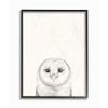 Stupell Industries Owl Portrait Grey Drawing Design, Designed by Victoria Borges Wall Art, 24 x 1.5 x 30, Black Framed view 1