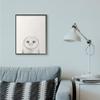 Stupell Industries Owl Portrait Grey Drawing Design, Designed by Victoria Borges Wall Art, 24 x 1.5 x 30, Black Framed view 2