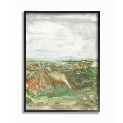 Stupell Industries Abstract Paint Fluid Brown Green Design