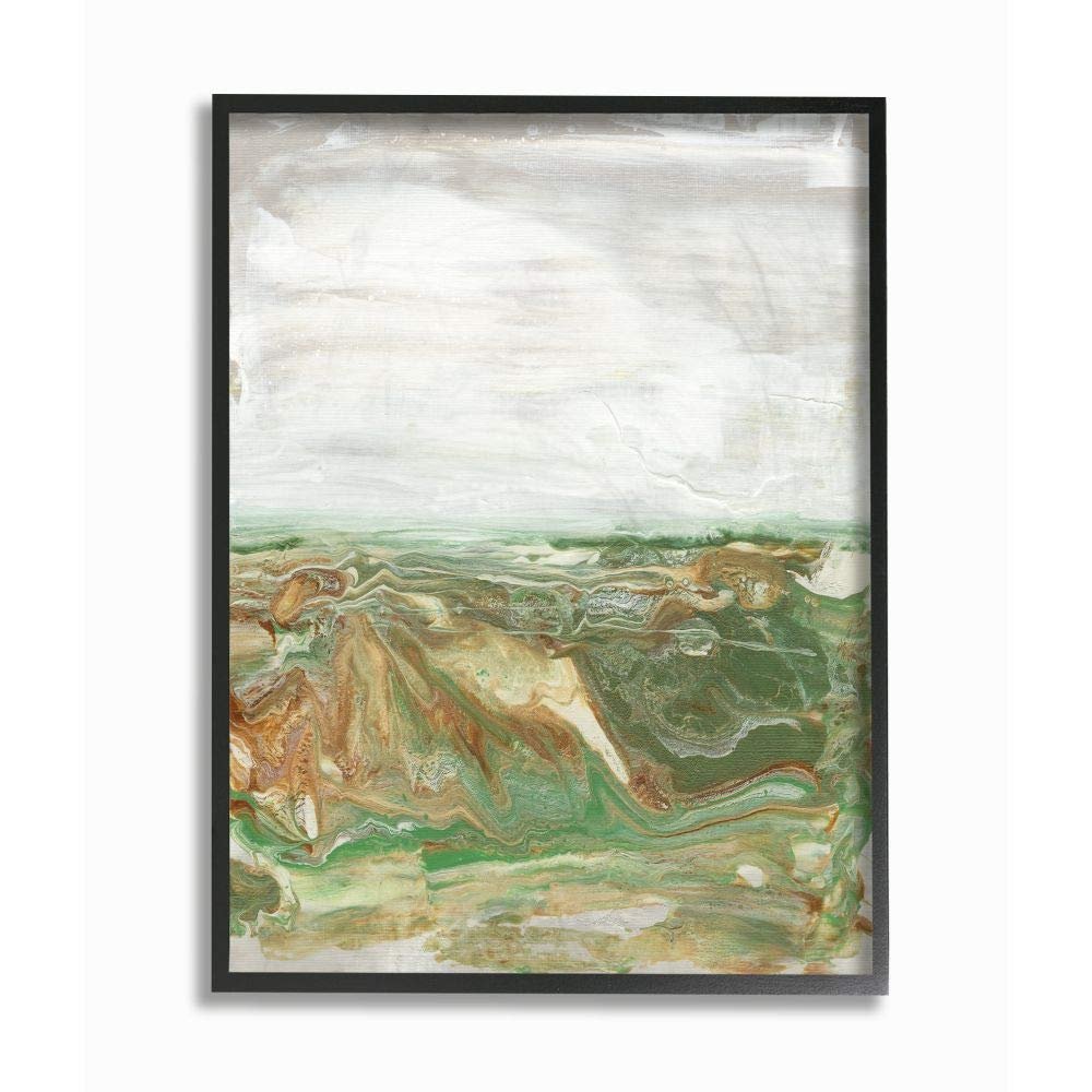 Stupell Industries Abstract Paint Fluid Brown Green Design