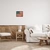 Stupell Industries US American Flag Wood Textured Design, Designed by Luke Wilson Wall Art, 11x14, Black Framed view 2