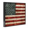 Stupell Industries US American Flag Wood Textured Design, Designed by Luke Wilson Wall Art, 11x14, Black Framed view 3