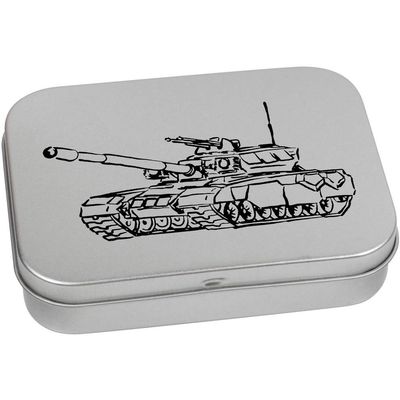 Azeeda 110mm 'Army Tank' Metal Hinged Tin/Storage Box (TT00122908)