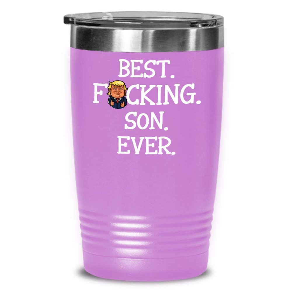 Trump Son Mug Tumbler Birthday Gift from Mom or Dad Gag Gift for Men Christmas Present for Him Funny Trump Best Fucking Son Ever Tea Cup