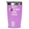 Trump Son Mug Tumbler Birthday Gift from Mom or Dad Gag Gift for Men Christmas Present for Him Funny Trump Best Fucking Son Ever Tea Cup view 1