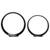 Aluminum Ring Decorative Object  Set of 2 Circular Sculpture Modern Home Decor  Minimalist Shelves & Coffee Table Decor for Office & Living Room  12" x 14", Black view 1