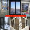 COSMOSS Window Door Insulation Plastic PVC Shield Panel Film Block Wind Screen Electricity Efficient Dust Balcony Patio Storm Hurricane Barrier Glass Protection (Ring Hole, 47"x62") view 4