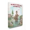 Stupell Industries His Fly Funny Sports Fishing Cartoon Design, Designed by Gary Patterson Wall Art, 24 x 1.5 x 30, Canvas view 1