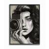 Stupell Industries Portrait of a Female Photographer Black and White Drawing view 1