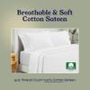 California Design Den Split King Sheets Set for Adjustable Bed, 100% Cotton 500 Thread Count Sateen, Snug Fit, Set with Twin-XL Fitted Sheets, Damask Stripe Bedsheets (Split King, Stripe - White) view 2