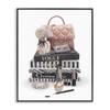Stupell Industries Fashion Bookstack Purse Perfume Pink Glam Design view 1