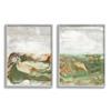 Stupell Industries Abstract Paint Fluid Green Brown Design, Designed by Lila Bramma Wall Art, 2pc, Each 11 x 1.5 x 14, Grey Framed view 1