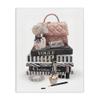 Stupell Industries Fashion Bookstack Purse Perfume Pink Glam Design, 16 x 20, Gallery Wrapped Canvas view 1