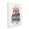 Stupell Industries Fashion Bookstack Purse Perfume Pink Glam Design, 16 x 20, Gallery Wrapped Canvas view 2