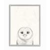 Stupell Industries Owl Portrait Drawing Design, Designed by Victoria Borges Wall Art, 11 x 1.5 x 14, Grey Framed view 1