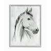 Stupell Industries Horse Portrait Grey Drawing Design view 1
