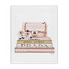 Stupell Industries Pink Purse Gold Bookstack Glam Fashion Watercolor Design, Designed by Amanda Greenwood Wall Art, 24 x 1.5 x 30, Canvas view 1