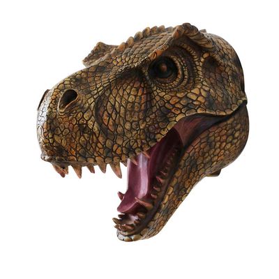 alikiki Jurassic Dinosaur Head Wall hanging - Large T-Rex Wall Mounted Statue Bust 15 inch Tyrannosaurus Rex Wall Sculpture Decor