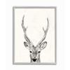 Stupell Industries Deer Portrait Grey Drawing Design view 1