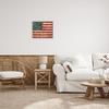 Stupell Industries US American Flag Wood Textured Design, Designed by Luke Wilson Wall Art, 16x20, Grey Framed view 2