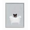 Stupell Industries Bear Blue Bath Cute Animal Design, Designed by Leah Straatsma Wall Art, 11 x 1.5 x 14, Grey Framed view 1