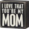 Primitives by Kathy Gift Bundle Classic Box Sign, Dish Towel, Socks, Mom view 2