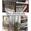 COSMOSS Window Door Insulation Plastic PVC Shield Panel Film Block Wind Screen Electricity Efficient Dust Balcony Patio Storm Hurricane Barrier Glass Protection (Ring Hole, 78"x157") view 3