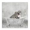 Stupell Industries Baby Hippo Bath Time Cute Animal Design, Designed by Kim Allen Wall Art, 24 x 1.5 x 24, Canvas view 1