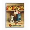 Stupell Industries A Happy Halloween Child and Dog Seasonal Holiday Design view 1