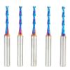 Amana Tool Spektra Extreme Tool Life Coated Solid Carbide Spiral Plunge Router Bit, 46125-K-5 5 Pack, 1/8 Dia x 13/16 CH x 1/4 Shank 2-1/2 Inch Long Up-Cut view 1