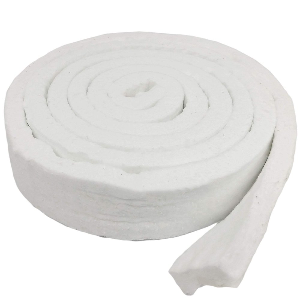 Strip Ceramic Fiber Alternative Blanket, 2200F Rated, 3" x 1" x 150", High Temperature Gasketing for Boiler, Wood Stove, Pellet Stove, Furnace, Kiln, Forge, 9504