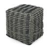 Christopher Knight Home Carolina Boho Fabric Cube Pouf, Blue and Teal, Natural view 1