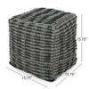 Christopher Knight Home Carolina Boho Fabric Cube Pouf, Blue and Teal, Natural view 3