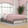 AFI Colorado Full Size Platform Bed with Twin Trundle and Charging Station in Grey view 1