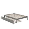 AFI Colorado Full Size Platform Bed with Twin Trundle and Charging Station in Grey view 3
