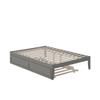 AFI Colorado Full Size Platform Bed with Twin Trundle and Charging Station in Grey view 4