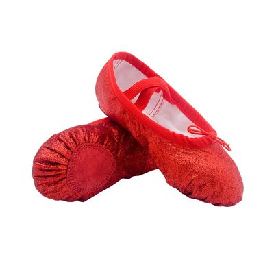 Ballet Shoes Size 31 PU Leather Soft Sole Dance Shoes Red