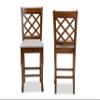 Baxton Studio Set of 2 167-9888-AMZ Counter Stools, Grey/Walnut view 4