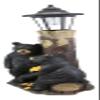 Ebros Love is in The Air Me + U Rustic Forest Black Bear Couple Courtship Dating Outpost Statue with Solar LED Light Lantern Path Lighter As Garden Decorative Sculpture of Bears Valentines Accent view 2