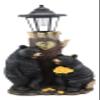 Ebros Love is in The Air Me + U Rustic Forest Black Bear Couple Courtship Dating Outpost Statue with Solar LED Light Lantern Path Lighter As Garden Decorative Sculpture of Bears Valentines Accent view 3