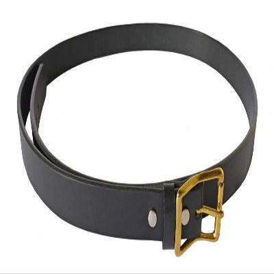 Steamer Trunk Retaining Girth Strap Black Leather